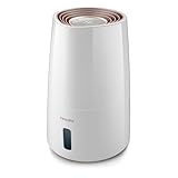 PHILIPS Luftbefeuchter 3000 Serie, für 45 m², NanoCloud, 99,97% weniger Bakterien, 300 ml/h, 3 Stufen, Schlafmodus, Ultraleise (33 dB), Feuchtigkeitssensor, Timer, 3L Tank, Weiß (HU3916/10)