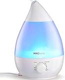 InnoBeta Waterdrop 2,4 Liter Ultraschall Luftbefeuchter Cool Mist mit Filter für Babys, Kinder, Die Ganze Nacht Hindurch, Leise, Automatische Ausschaltung,langlebig, 7-farbige LED-Lichter (bis 35m²)