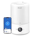 LEVOIT 3L Top Fill Luftbefeuchter, 360° Drehbare Düse Cool Mist Humidifier, 300 ml/H Nebelvolumen, 26dB leise, 25H BPA-Frei Raumluftbefeuchter & Aroma Diffuser für Kinderzimmer Schlafzimmer Pflanzen