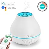 Oittm Smart Aroma Diffuser 200ML Funktioniert mit Amazon Alexa Öl Diffuser mit App Steuerung Aroma Humidifier Funktionier mit Google Home Nebel Diffusor mit Timer und Gruppeverwaltung Funktion (Weiß)